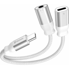 Swissten USB-C - USB-C/AUX Audio és töltőadapter (73502304) (8595217488380) kábel és adapter