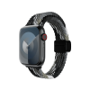 Switcheasy Nylon fonott pánt Apple Watch S4-S9 okosórákhoz, 42/44/45/49mm, fekete-szürke (SAW459237BY24)