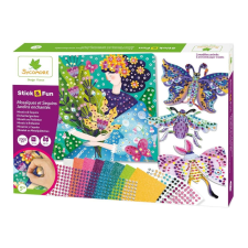 Sycomore Stick'n fun Flitteres mozaikkép-készítő - Bűbájos kert kreatív és készségfejlesztő