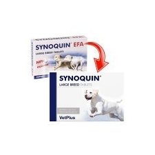 Synoquin EFA tabletta Large Breed 30 db-os , A fotó illusztráció , csomagolás váltás alatt vitamin, táplálékkiegészítő kutyáknak