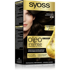 Syoss Oleo Intense tartós hajfesték olajjal árnyalat 2-10 Black brown hajfesték, színező