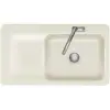 Systemceram szintbe építhető mosogató Juna 90 F 876 x 486 mm tálca bal Magnolie