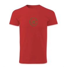 Szabvanytabla.hu Céges férfi póló egyedi logóval vagy felirattal - M , Piros