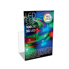  Szalag 30 LED-es elemes (elem nélkül) multi dekorációs kellék