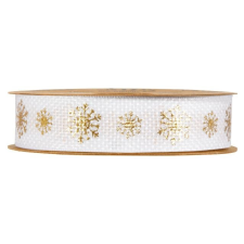  Szalag hópehellyel 25 mm x 10 m dekorációs kellék