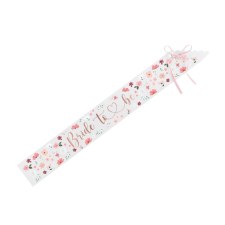  Szalag lánybúcsúra &quot;Bride to be&quot; virágos 76cm jelmez