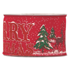  Szalag Merry Christmas felirattal 63 mm x 10 m dekorációs kellék