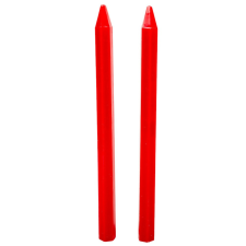 Szálas gyertya hatszög piros 27cm 2db/csom (db ár) dekorációs kellék