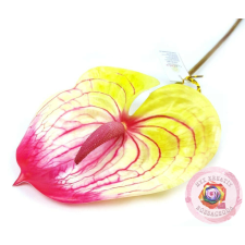  SZÁLAS NAGY ANTHURIUM - CIRMOS dekoráció