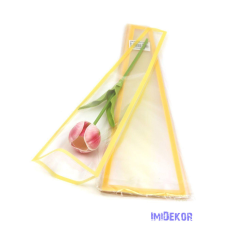  Szálas virág tasak - Színes keretes Barack dekorációs kellék