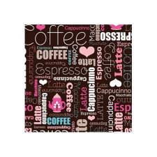 Szalvéta 33 x 33 cm 3 rétegű Art coffee papírárú, csomagoló és tárolóeszköz