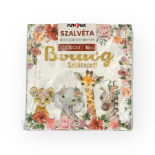  Szalvéta, Boldog Születésnapot, szafari, 33×33cm, 16db papírárú, csomagoló és tárolóeszköz