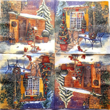  Szalvéta - karácsonyi udvar papírárú, csomagoló és tárolóeszköz