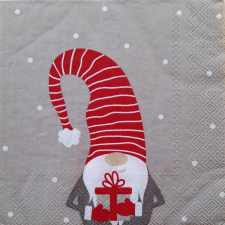  Szalvéta – manó csíkos sapkában papírárú, csomagoló és tárolóeszköz