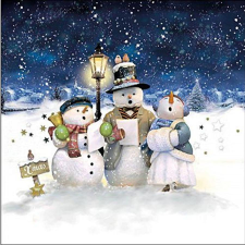  Szalvéta - Singing snowmen papírárú, csomagoló és tárolóeszköz