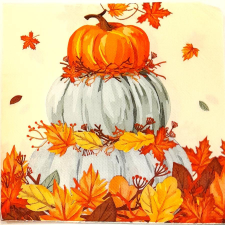  Szalvéta - tökök és narancssárga őszi levelek papírárú, csomagoló és tárolóeszköz