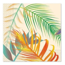  Szalvéta trópikus levelek 33x33cm 20db party kellék