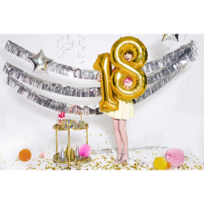Szám formájú óriás fólia lufi, arany 4-es party kellék