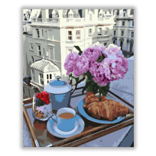 Számfestő Croissant reggelire - számfestő készlet kreatív és készségfejlesztő
