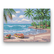 Számfestő Csónakok a Parton - számfestő készlet kreatív és készségfejlesztő