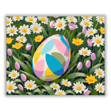 Számfestő Díszes Tojás Virágok Között - húsvéti számfestő készlet kreatív és készségfejlesztő