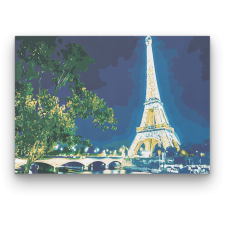 Számfestő Eiffel Torony Kivilágítva - számfestő készlet kreatív és készségfejlesztő