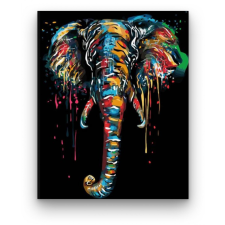 Számfestő Elefánt színekből - számfestő készlet kreatív és készségfejlesztő