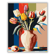 Számfestő Geometria és tulipánok - számfestő készlet kreatív és készségfejlesztő