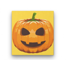 Számfestő Halloween Tök sárga - Halloweeni számfestő készlet kreatív és készségfejlesztő