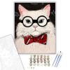 Számfestő.hu A Szemüveges Macska - számfestő készlet – 40×50 cm (Keretre feszítve)