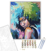 Számfestő.hu Afro lány - számfestő készlet – 40×50 cm (Keretre feszítve)