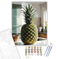 Számfestő.hu Ananász Napfényben - számfestő készlet – 40×50 cm (Keretre feszítve) kreatív és készségfejlesztő