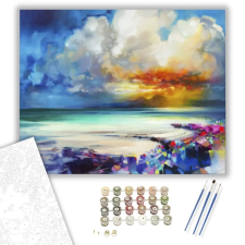 Számfestő.hu Aranyló Égbolt - számfestő készlet – 60×70 cm (Keretre feszítve) kreatív és készségfejlesztő