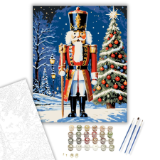 Számfestő.hu Bájos Téli Diótörő - számfestő készlet – 40×50 cm (Keretre feszítve) kreatív és készségfejlesztő