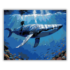 Számfestő.hu Bálna a Búvárral a Mélységben - számfestő készlet kreatív és készségfejlesztő