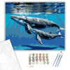 Számfestő.hu Bálna és Borja a Felszín Között - számfestő készlet – 40×50 cm (Keretre feszítve)