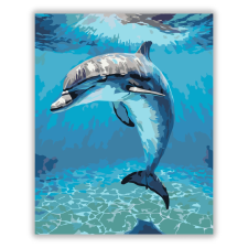 Számfestő.hu Békés Delfin a Mélykék Óceánban - számfestő készlet kreatív és készségfejlesztő