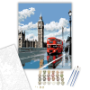 Számfestő.hu Big Ben és a Piros Busz - számfestő készlet – 40×50 cm (Keretre feszítve)