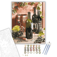 Számfestő.hu Borkóstoló - számfestő készlet – 40×50 cm (Keretre feszítve) kreatív és készségfejlesztő