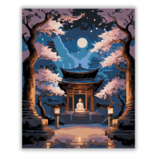 Számfestő.hu Buddha a Cseresznyevirágos Templomban - számfestő készlet kreatív és készségfejlesztő