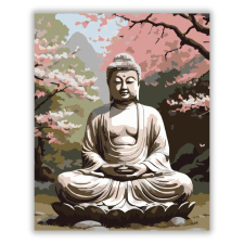 Számfestő.hu Buddha Cseresznyevirágok Kertjében - számfestő készlet kreatív és készségfejlesztő