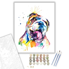 Számfestő.hu Bulldog - számfestő készlet – 40×50 cm (Keretre feszítve) kreatív és készségfejlesztő