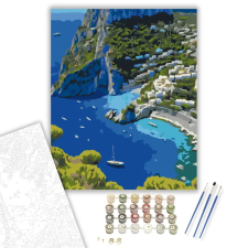 Számfestő.hu Capri Szigetének Madártávlatból - számfestő készlet – 60×70 cm (Keret nélkül) kreatív és készségfejlesztő