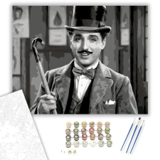 Számfestő.hu Charlie Chaplin Portré - számfestő készlet – 60×70 cm (Keretre feszítve) kreatív és készségfejlesztő