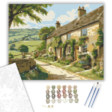 Számfestő.hu Cotswolds Falusi Táj - számfestő készlet – 40×50 cm (Keretre feszítve) kreatív és készségfejlesztő