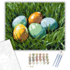 Számfestő.hu Csillogó Húsvéti Tojások a Fűben - számfestő készlet – 40×50 cm (Keretre feszítve)