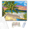 Számfestő.hu Csodálatos tengerpart - számfestő készlet – 40×50 cm (Keretre feszítve)