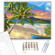 Számfestő.hu Csodálatos tengerpart - számfestő készlet – 40×50 cm (Keretre feszítve) kreatív és készségfejlesztő