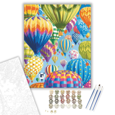 Számfestő.hu Csodaszép hőlégballonok - számfestő készlet – 40×50 cm (Keretre feszítve) kreatív és készségfejlesztő