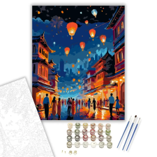 Számfestő.hu Diwali Éjszakai Ünneplés - számfestő készlet – 60×70 cm (Keret nélkül) kreatív és készségfejlesztő